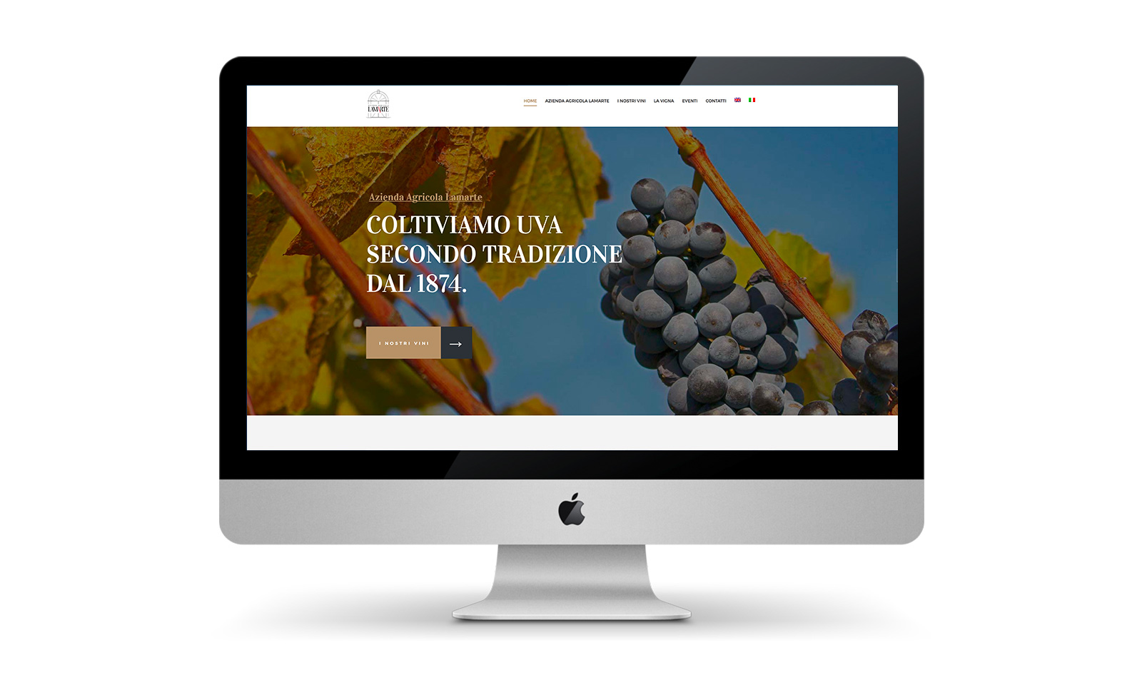 home page del sito lamarte vini